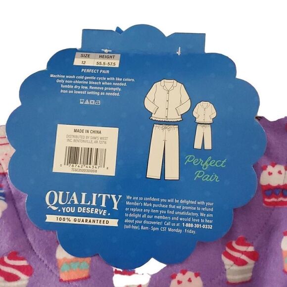 NWT MEMBERS MARK 2 PIECE PAJAMA SET WITH DOLL OUTFIT - Picture 5 of 6